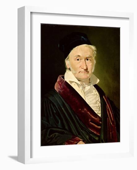 Portrait of Carl Friedrich Gauss, 1840-Christian-albrecht Jensen-Framed Giclee Print