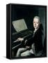 Portrait of Carl Graf Firmian at the Piano, Formerly Thought to be Mozart (1756-91)-Franz Thaddaus Helbling-Framed Stretched Canvas