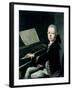 Portrait of Carl Graf Firmian at the Piano, Formerly Thought to be Mozart (1756-91)-Franz Thaddaus Helbling-Framed Giclee Print