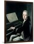 Portrait of Carl Graf Firmian at the Piano, Formerly Thought to be Mozart (1756-91)-Franz Thaddaus Helbling-Framed Giclee Print