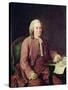 Portrait of Carl Von Linnaeus-Alexander Roslin-Stretched Canvas