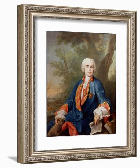 Portrait of Carlo Broschi, Called 'Il Farinelli', Italian Castrato Singer-Jacopo Amigoni-Framed Giclee Print