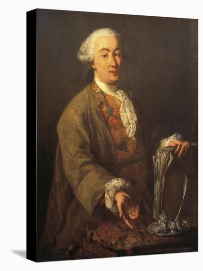 Portrait of Carlo Goldoni-Pietro Longhi-Stretched Canvas
