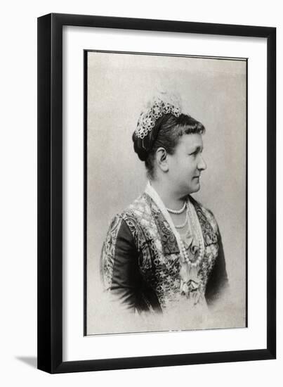 Portrait of Carola of Vasa (1833-1907), Queen of Saxony-French Photographer-Framed Giclee Print