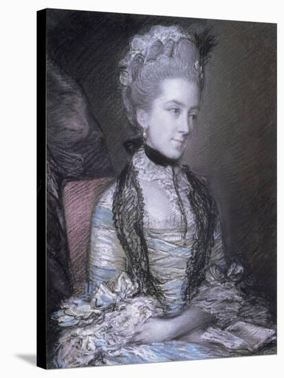 Portrait of Caroline, 4th Duchess of Marlborough-Thomas Gainsborough-Stretched Canvas