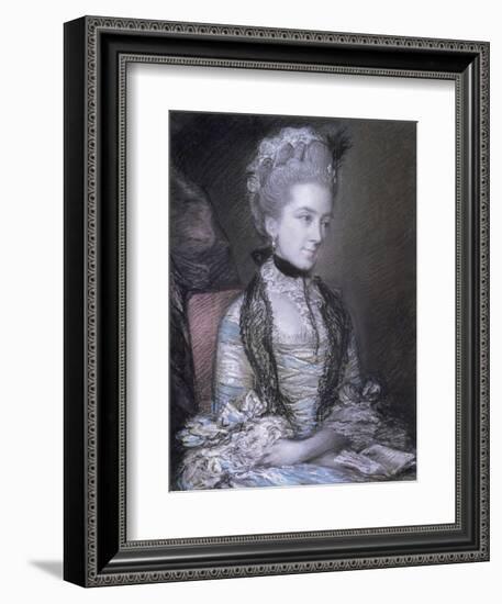 Portrait of Caroline, 4th Duchess of Marlborough-Thomas Gainsborough-Framed Giclee Print