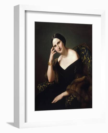 Portrait of Caterina Bonvicini Cardinale-Francesco Hayez-Framed Giclee Print