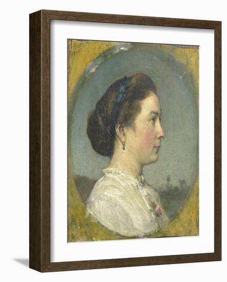 Portrait of Catharina Hendrika Horn, the Artists Wife-Jacob Maris-Framed Art Print