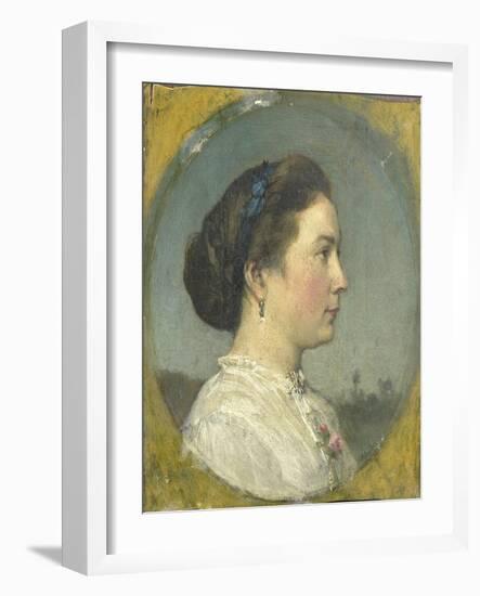 Portrait of Catharina Hendrika Horn, the Artists Wife-Jacob Maris-Framed Art Print