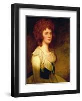 Portrait of Catherine Chichester-George Romney-Framed Giclee Print