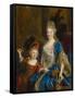 Portrait of Catherine Coustard, Marquise of Castelnau, with Her Son Leonor, C.1699-Nicolas de Largilliere-Framed Stretched Canvas