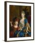 Portrait of Catherine Coustard, Marquise of Castelnau, with Her Son Leonor, C.1699-Nicolas de Largilliere-Framed Giclee Print