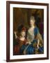 Portrait of Catherine Coustard, Marquise of Castelnau, with Her Son Leonor, C.1699-Nicolas de Largilliere-Framed Giclee Print