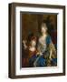 Portrait of Catherine Coustard, Marquise of Castelnau, with Her Son Leonor, C.1699-Nicolas de Largilliere-Framed Premium Giclee Print