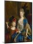 Portrait of Catherine Coustard, Marquise of Castelnau, with Her Son Leonor, C.1699-Nicolas de Largilliere-Mounted Premium Giclee Print