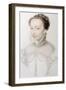 Portrait of Catherine De Medici, Facsimile of a 16th Century Drawing-null-Framed Giclee Print