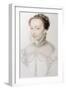 Portrait of Catherine De Medici, Facsimile of a 16th Century Drawing-null-Framed Giclee Print