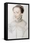 Portrait of Catherine De Medici, Facsimile of a 16th Century Drawing-null-Framed Stretched Canvas