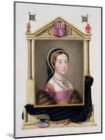 Portrait of Catherine Howard 5th Queen of Henry VIII from "Memoirs of the Court of Queen Elizabeth"-Sarah Countess Of Essex-Mounted Giclee Print