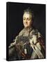 Portrait of Catherine II (1729-96) of Russia-Alexander Roslin-Framed Stretched Canvas