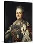 Portrait of Catherine II (1729-96) of Russia-Alexander Roslin-Stretched Canvas