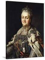 Portrait of Catherine II (1729-96) of Russia-Alexander Roslin-Stretched Canvas