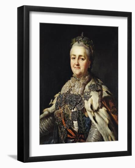Portrait of Catherine II (1729-96) of Russia-Alexander Roslin-Framed Giclee Print
