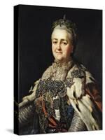 Portrait of Catherine II (1729-96) of Russia-Alexander Roslin-Stretched Canvas