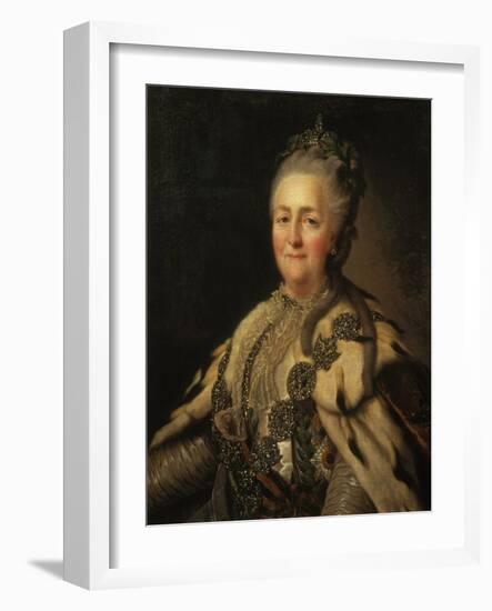 Portrait of Catherine II, 1780-Fjodor Rokotov-Framed Giclee Print