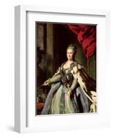 Portrait of Catherine II circa 1770-Fedor Stepanovich Rokotov-Framed Giclee Print