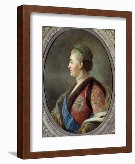 Portrait of Catherine Ii, Empress of Russia - after Pietro Antonio Rotari-null-Framed Giclee Print