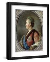 Portrait of Catherine Ii, Empress of Russia - after Pietro Antonio Rotari-null-Framed Giclee Print