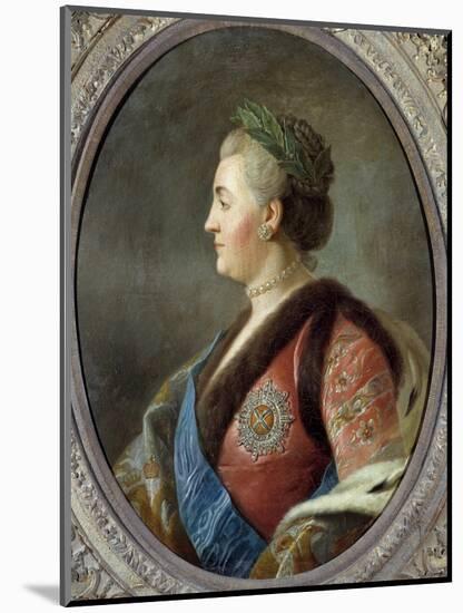 Portrait of Catherine Ii, Empress of Russia - after Pietro Antonio Rotari-null-Mounted Giclee Print