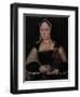 Portrait of Catherine of Aragon, with Her Pet Monkey (Copy after Lucas Horenbou), Ca 1530-null-Framed Premium Giclee Print