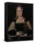 Portrait of Catherine of Aragon, with Her Pet Monkey (Copy after Lucas Horenbou), Ca 1530-null-Framed Stretched Canvas