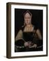 Portrait of Catherine of Aragon, with Her Pet Monkey (Copy after Lucas Horenbou), Ca 1530-null-Framed Giclee Print