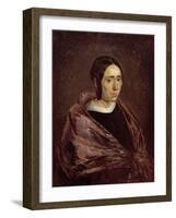 Portrait of Catherine Roumy (Oil on Canvas)-Jean-Francois Millet-Framed Giclee Print
