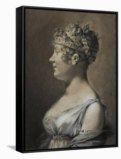 Portrait of Catherine Talleyrand, Princesse De Bénévent, 1806-1807-Pierre-Paul Prud'hon-Framed Stretched Canvas