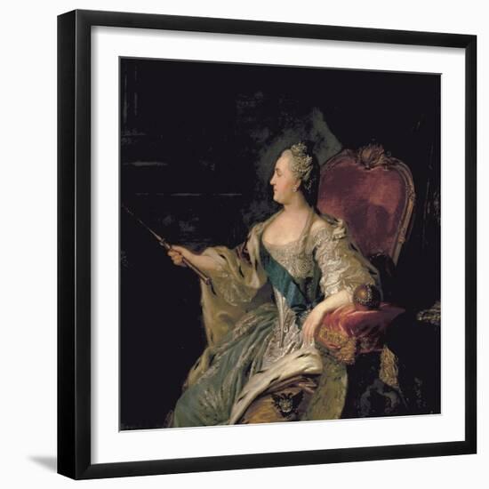 Portrait of Catherine The Great, 1763-Fedor Stepanovich Rokotov-Framed Giclee Print