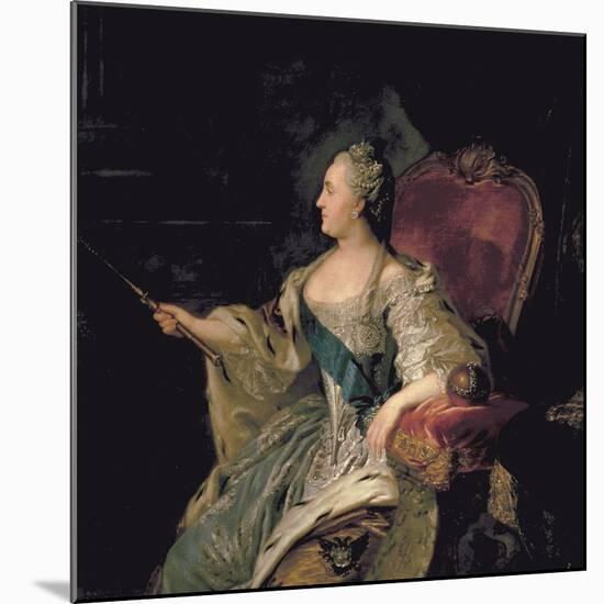 Portrait of Catherine The Great, 1763-Fedor Stepanovich Rokotov-Mounted Giclee Print