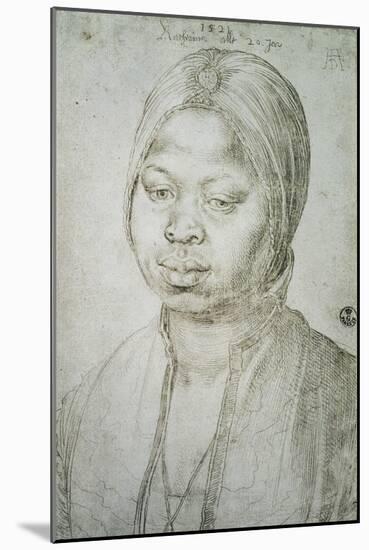 Portrait of Catherine, the Mulatta of the Portuguese Bradao, 1521-Albrecht Dürer-Mounted Giclee Print