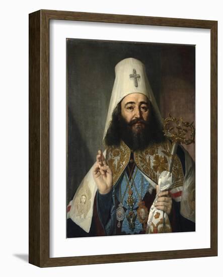 Portrait of Catholicos-Patriarch of All Georgia Anton II, (1788-181), 1811-Vladimir Lukich Borovikovsky-Framed Giclee Print