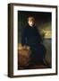 Portrait of Cecil Webb, Seated Full Length, Wearing a Black Coat with a Fur Collar, 1887-John Everett Millais-Framed Giclee Print