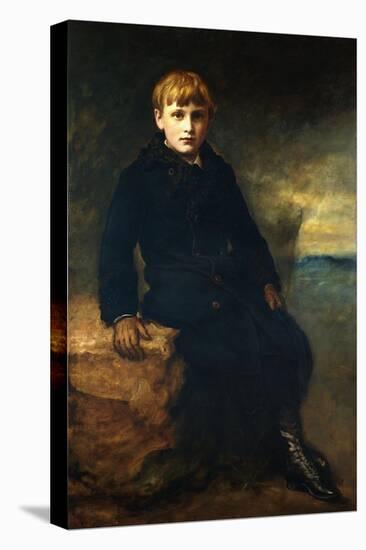 Portrait of Cecil Webb, Seated Full Length, Wearing a Black Coat with a Fur Collar, 1887-John Everett Millais-Stretched Canvas