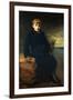 Portrait of Cecil Webb, Seated Full Length, Wearing a Black Coat with a Fur Collar, 1887-John Everett Millais-Framed Giclee Print