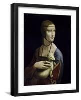 Portrait of Cecilia Gallerani (Lady with an Ermine)-Leonardo da Vinci-Framed Giclee Print