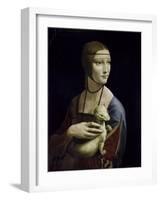 Portrait of Cecilia Gallerani (Lady with an Ermine)-Leonardo da Vinci-Framed Giclee Print