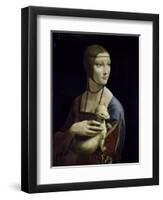 Portrait of Cecilia Gallerani (Lady with an Ermine)-Leonardo da Vinci-Framed Giclee Print