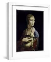 Portrait of Cecilia Gallerani (Lady with an Ermine)-Leonardo da Vinci-Framed Giclee Print