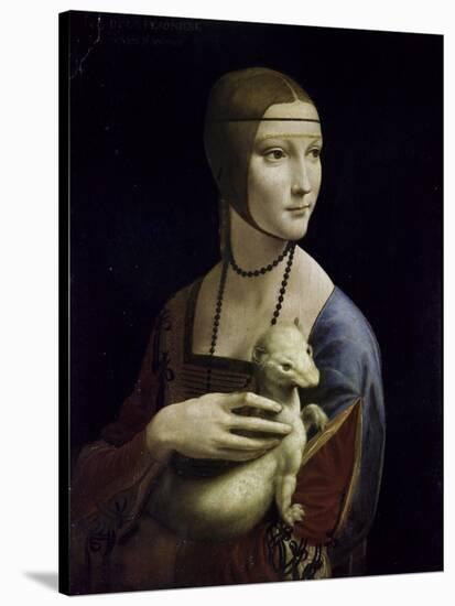 Portrait of Cecilia Gallerani (Lady with an Ermine)-Leonardo da Vinci-Stretched Canvas